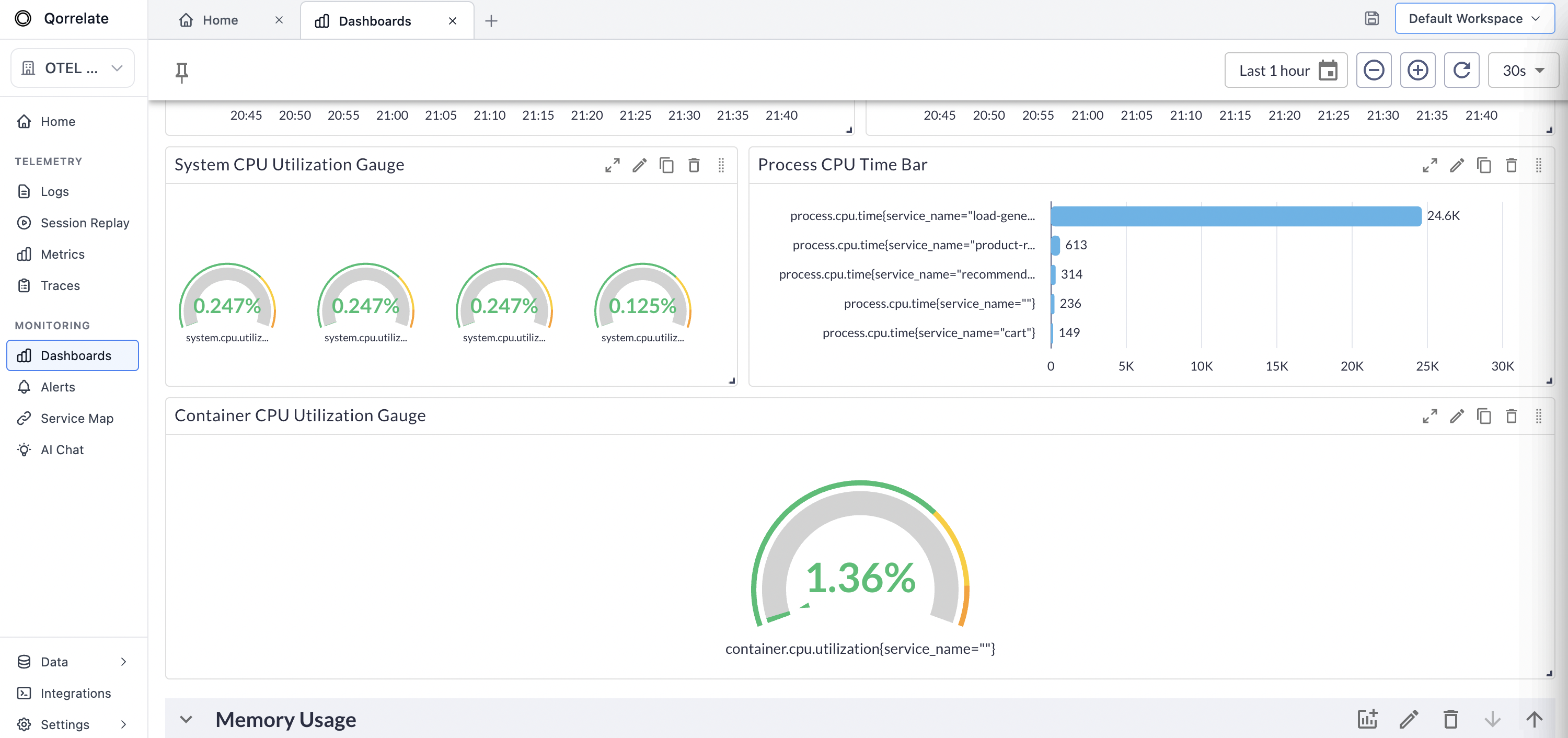 Application Performance Dashboard