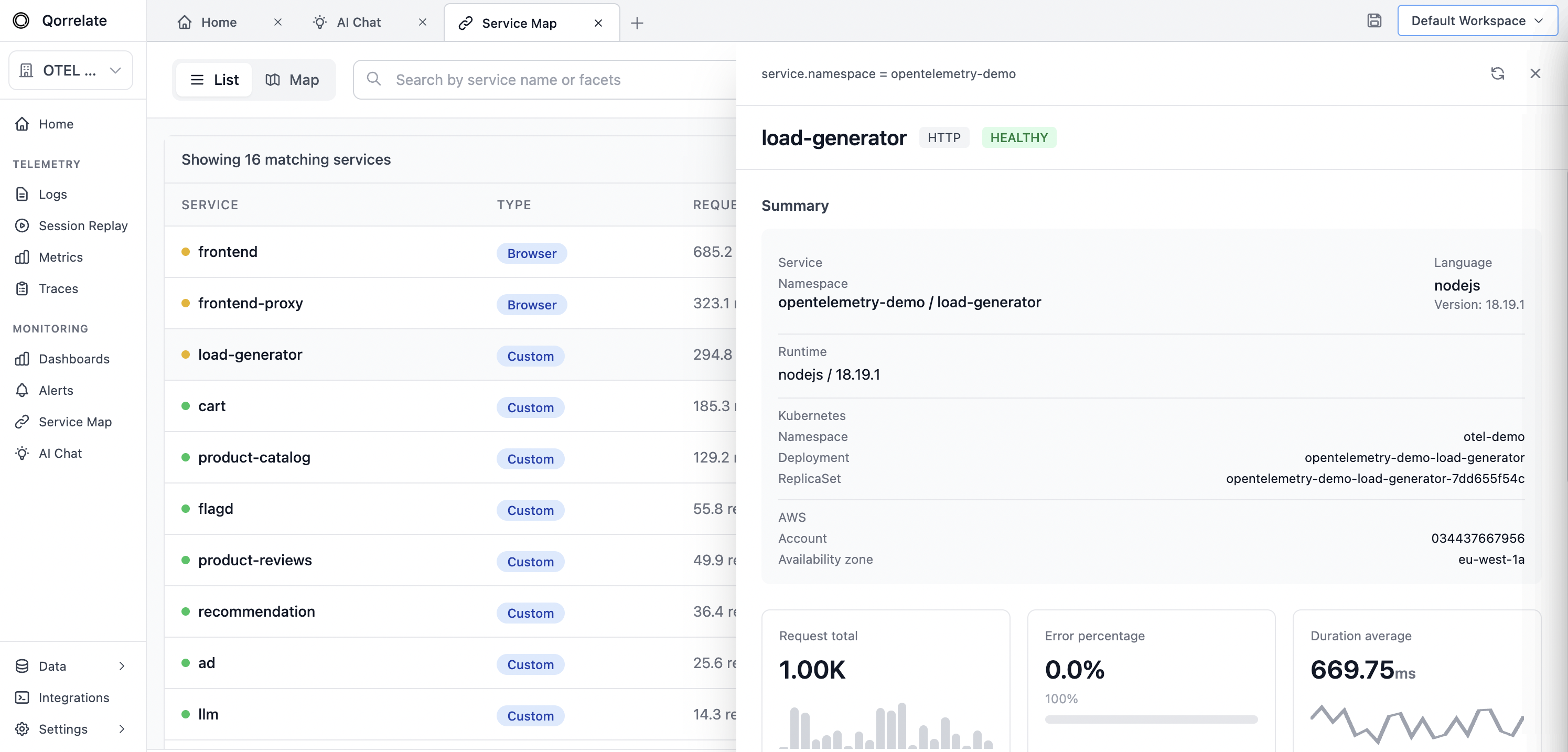 Service Health Metrics